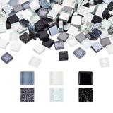 400pcs Glass Mosaic Tiles Cabochons Square for DIY Earring Home Decoration Mixed