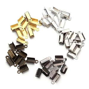 400pcs Cord End Caps String Leather Clip Tip Crimp Bead Connectors Jewelry DIY