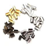 400pcs Cord End Caps String Leather Clip Tip Crimp Bead Connectors Jewelry DIY