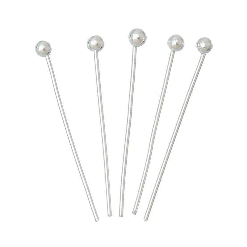 400pcs Rhodium Metal Ball Head Pins for DIY Jewelry Making 20/30/40/50mm