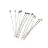 400pcs Rhodium Metal Ball Head Pins for DIY Jewelry Making 20/30/40/50mm