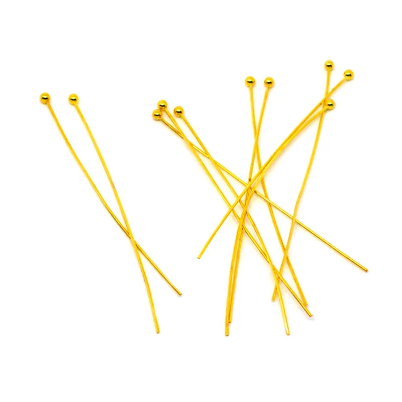400pcs Rhodium Metal Ball Head Pins for DIY Jewelry Making 20/30/40/50mm