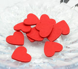 400pcs 20mm Wood Heart Love Blank Red Natural Crafts Wedding Ornaments