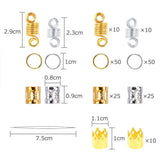 401pcs Dreadlocks Beads and Hair Clips for Hair Decoration
