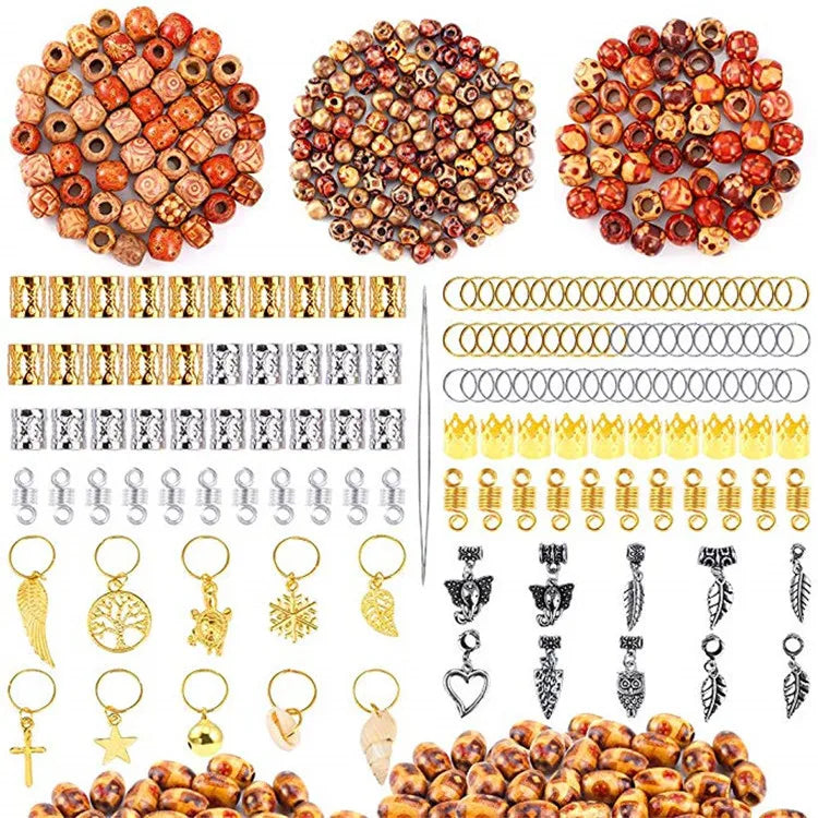 401pcs Dreadlocks Beads and Hair Clips for Hair Decoration