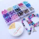 401pcs 8mm Crackle Glass Bead Lighting DIY Craft