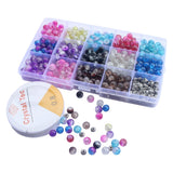 401pcs 8mm Crackle Glass Bead Lighting DIY Craft