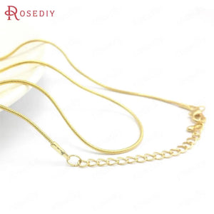 4PCS 46.7CM 24K Copper Necklaces Chains Jewelry Making Supplies