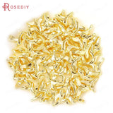 6PCS 13x12MM 24K Brass Whale Tail Charms Pendants DIY Jewelry Making Supplies