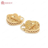 6PCS 17.5x14.5MM Champagne Brass Zircon Handbag Charms Pendants