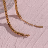 Round Snake Bone Plated Chain Necklaces for Women Jewelry