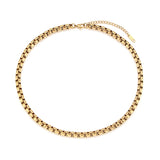 Round Snake Bone Plated Chain Necklaces for Women Jewelry
