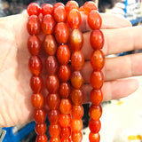 Pretty Red Cracked Pattern Barrel Beads Agates Spacer Charm Findings DIY Jewelry