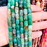 Pretty Red Cracked Pattern Barrel Beads Agates Spacer Charm Findings DIY Jewelry