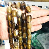 Pretty Red Cracked Pattern Barrel Beads Agates Spacer Charm Findings DIY Jewelry
