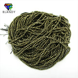Natural Marcasite Stone Beads 2.0mm Round Faceted Cut for Jewelry Making