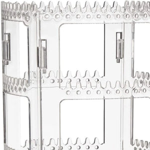 40GB 360 Rotating Clear Earring Holder Jewelry Organizer Rack Display