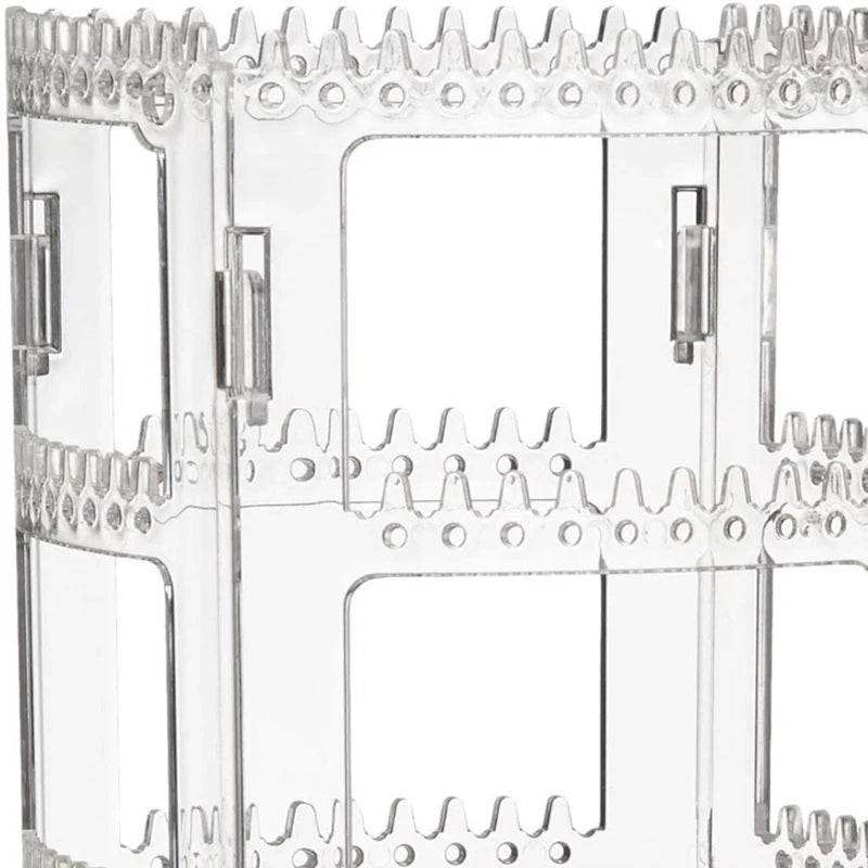 40GB 360 Rotating Clear Earring Holder Jewelry Organizer Rack Display