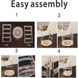 40GB 360 Rotating Clear Earring Holder Jewelry Organizer Rack Display