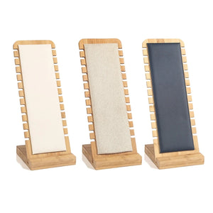 Bamboo Jewelry Display Stand Necklace Holder Showcase