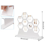 Natural Wood Honeycomb Jewelry Earrings Holder Display Stand