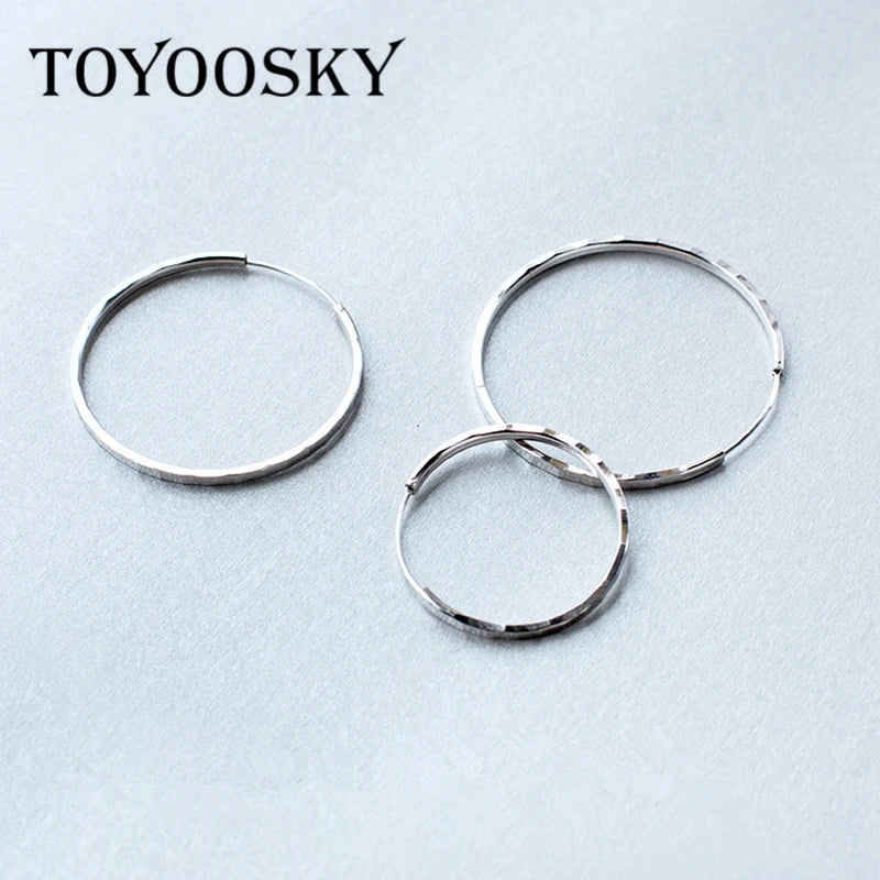 Exaggerated Big Circle Dangle Earrings for Women 925 Sterling-silver-jewelry