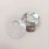 4Pcs Natural Flat Round Sea Shell Beads Charms