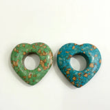 40MM 6Pcs Blue/Green Natural Bead Charms Pendants