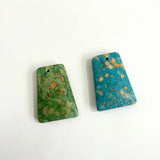 40MM 6Pcs Blue/Green Natural Bead Charms Pendants
