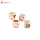40PCS 24K Brass Square Spacer Beads Jewelry Making Supplies