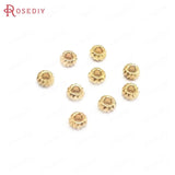 40PCS 3MM 4MM 5MM Silver Brass Wheel Spacer Beads for Bracelets