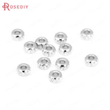40PCS 3MM 4MM 5MM Silver Brass Wheel Spacer Beads for Bracelets