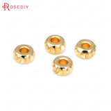 40PCS 3MM 4MM 5MM Silver Brass Wheel Spacer Beads for Bracelets