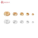 40PCS 3MM-8MM 18K Brass Wheel Bracelet Spacer Beads Jewelry Making DIY
