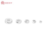 40PCS 3MM-8MM 18K Brass Wheel Bracelet Spacer Beads Jewelry Making DIY
