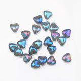 40PCS 8mm Heart Glass Pendants Beads Charms for Jewelry Making