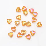 40PCS 8mm Heart Glass Pendants Beads Charms for Jewelry Making