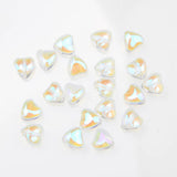 40PCS 8mm Heart Glass Pendants Beads Charms for Jewelry Making