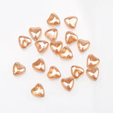 40PCS 8mm Heart Glass Pendants Beads Charms for Jewelry Making