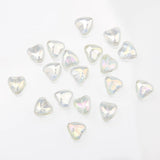 40PCS 8mm Heart Glass Pendants Beads Charms for Jewelry Making