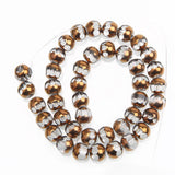 40PCS 8mm Round Glass Beads Cut Surface for Jewelry Making DIY Necklace