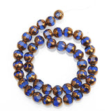 40PCS 8mm Round Glass Beads Cut Surface for Jewelry Making DIY Necklace