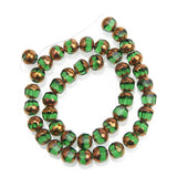 40PCS 8mm Round Glass Beads Cut Surface for Jewelry Making DIY Necklace