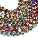 40PCS 8mm Round Glass Beads Cut Surface for Jewelry Making DIY Necklace