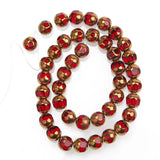 40PCS 8mm Round Glass Beads Cut Surface for Jewelry Making DIY Necklace