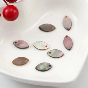 40PCS Carved Natural Mother of Pearl Charms - Minimalist Jewelry Earrings Charms