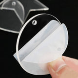 40PCS Clear Acrylic Keychains for Vinyl Kits, 5 Shapes Blanks Key Chain Rings