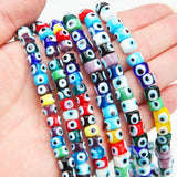 40PCS Evil Eye Beads Glass Bead for Jewelry Making Supplies DIY Necklace 10mm