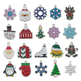 40PCS Winter Cartoon Xmas Alloy Pendant Earrings Necklace Bracelet DIY Jewelry