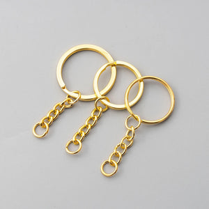 40PCS Keychain Making Supplies 5.5CM Jump Ring Metal Blank Keyring